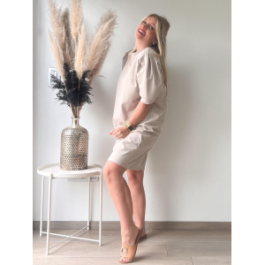 3036 Jurk Fran Beige 3036 Jurk Fran Beige